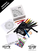 Load image into Gallery viewer, Mandala Collection Positive Affirmation Colouring Cards Gift Set