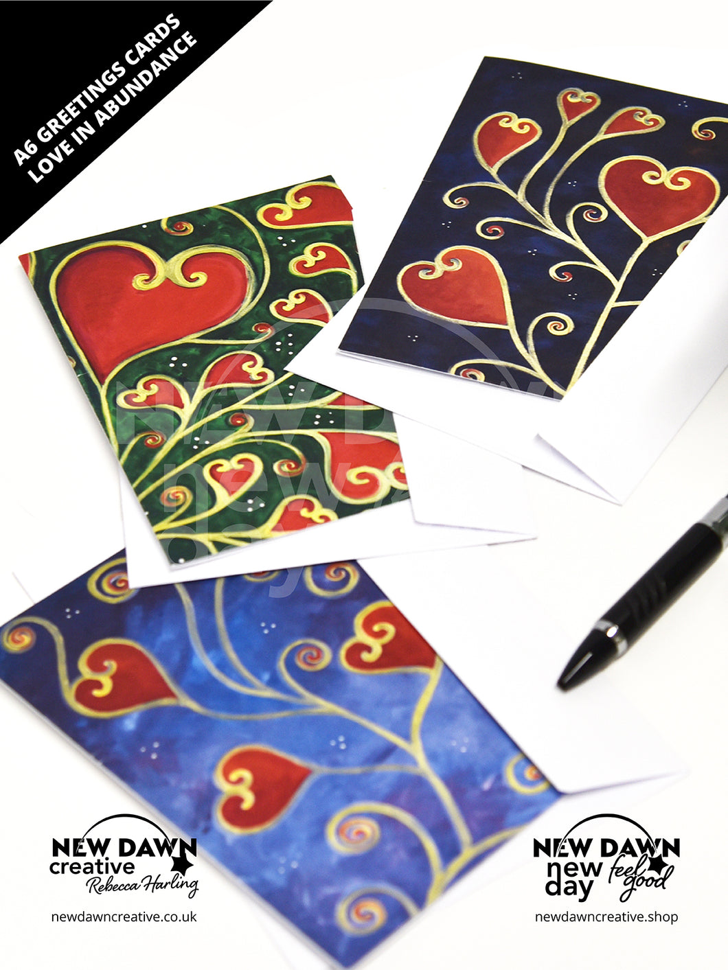 Love in Abundance Greetings Card Triple Pack