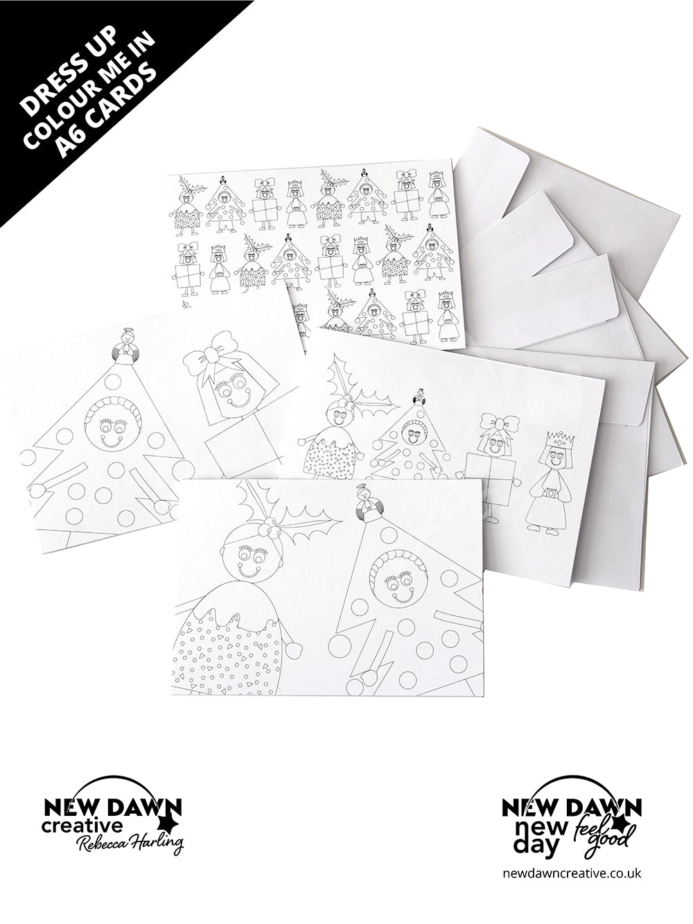 Dress Up Colour Me In Greetings Cards