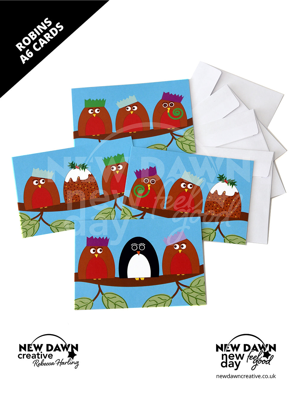 Robins Christmas Greetings Cards